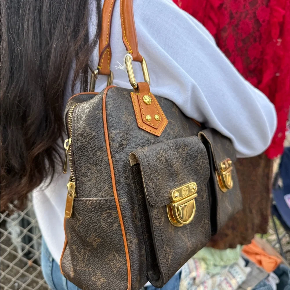 Louis Vuitton Dark Brown Monogram Satchel - Picture 12 of 13